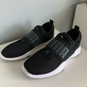 Black Puma Slip On Sneakers
